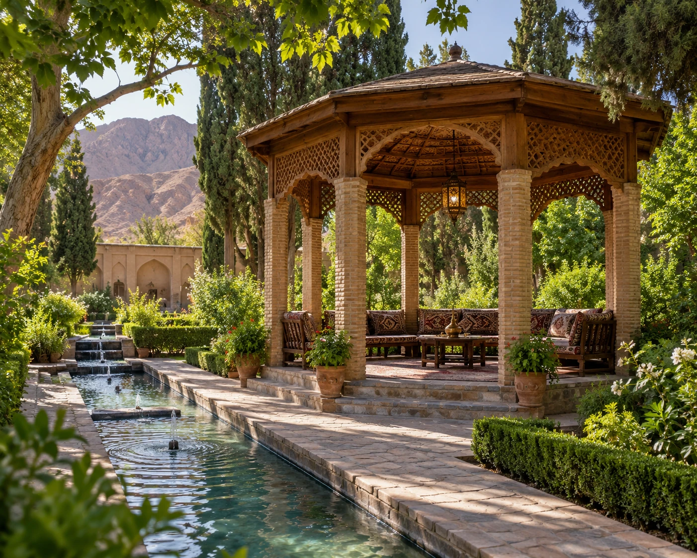 آلاچیق سنتی مناسب باغ ماهان کرمان